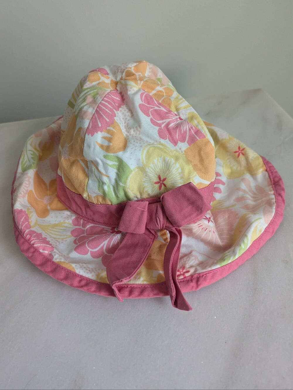Janie And Jack Floral Sunhat 6-12 Months Cotton